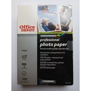 Office Depot Brilliant Gloss Professional Photo Paper 4x6 96 Count 151-904